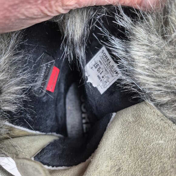Sorel Joan of Artic Next Boot Waterproof Faux Fur Color: Sage Size 7 - Picture 11 of 16